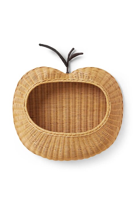 ferm LIVING coș de perete pentru depozitare Apple culoarea bej