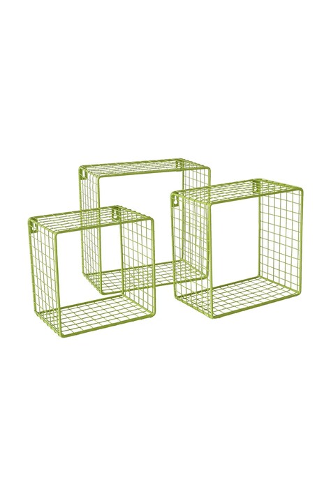 Nástenná polica Boltze Bamba 3-pak zelená farba