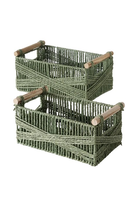 Boltze zestaw koszy do przechowywania 2-pack kolor zielony