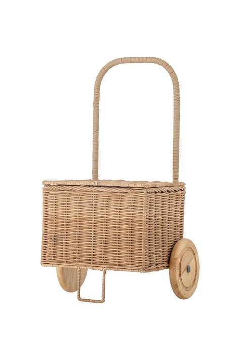 Bloomingville kosz do przechowywania Penne Trolley 29 x 50 x 23 cm kolor beżowy