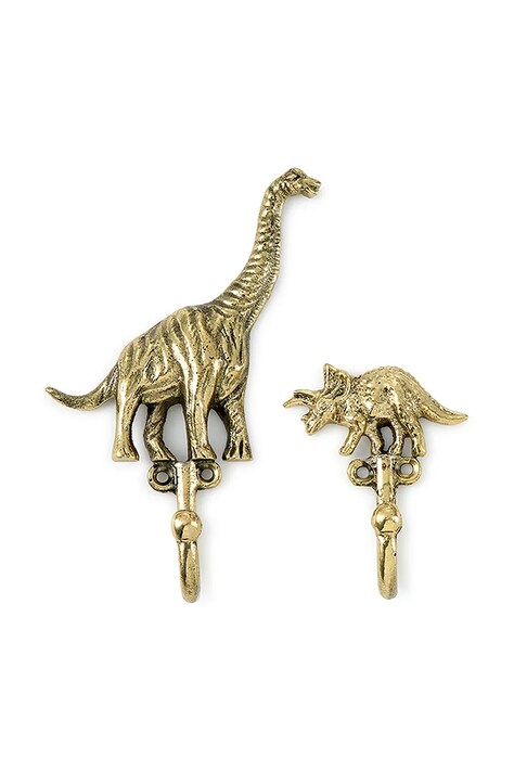 Doing Goods wieszak ścienny Dean Dinosaur Hook Set 2-pack kolor żółty