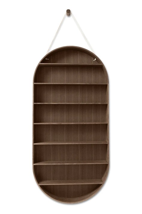 Настінна полиця ferm LIVING Oval Dorm колір коричневий