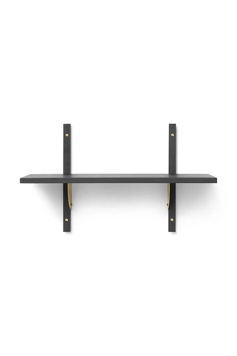 Ράφι τοίχου ferm LIVING Sector Shelf Single/Narrow χρώμα: μαύρο