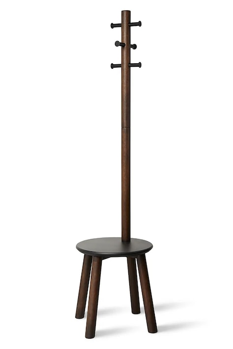 Κρεμάστρα εξωτερικών ενδυμάτων Umbra Pillar Stool and Coat Rack χρώμα: καφέ