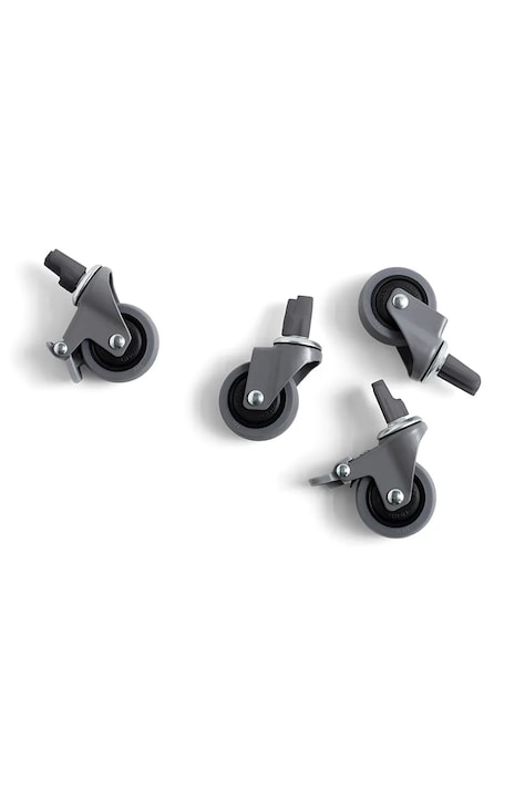 HAY zestaw kółek do skrzynki Colour Crate 3 x 6,5 x 9 cm 4-pack kolor szary