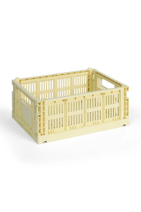 Úložný box HAY Colour Crate M / 14 x 26,5 x 34,5 cm žlutá barva