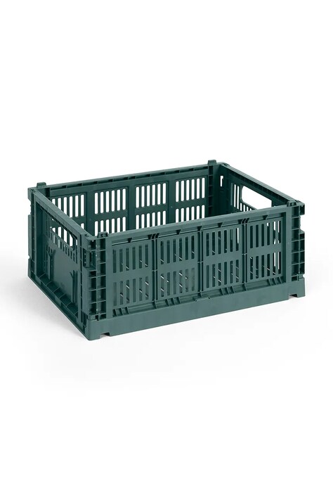 Úložný box HAY Colour Crate M / 14 x 26,5 x 34,5 cm zelená barva