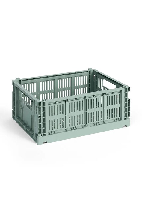 Úložný box HAY Colour Crate M / 14 x 26,5 x 34,5 cm zelená barva