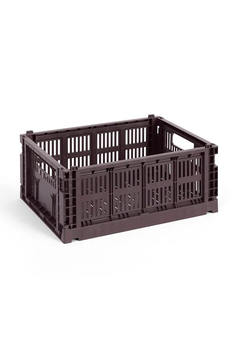 Úložný box HAY Colour Crate M / 14 x 26,5 x 34,5 cm vínová barva