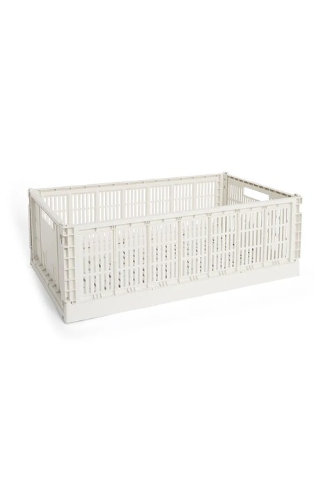 Úložný box HAY Colour Crate XL / 24 x 42 x 68 cm bílá barva