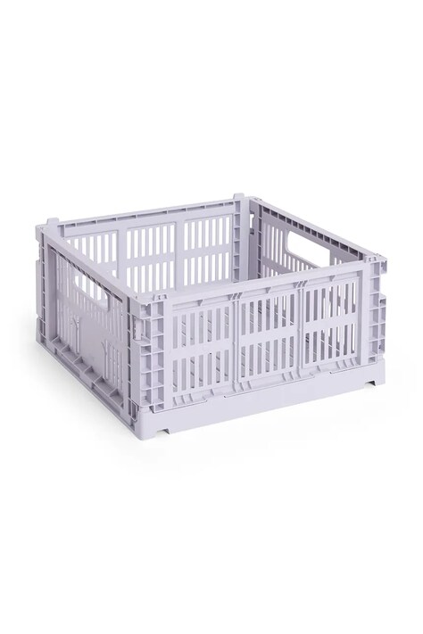 Úložný box HAY Colour Crate M / 14 x 26,5 x 34,5 cm fialová barva