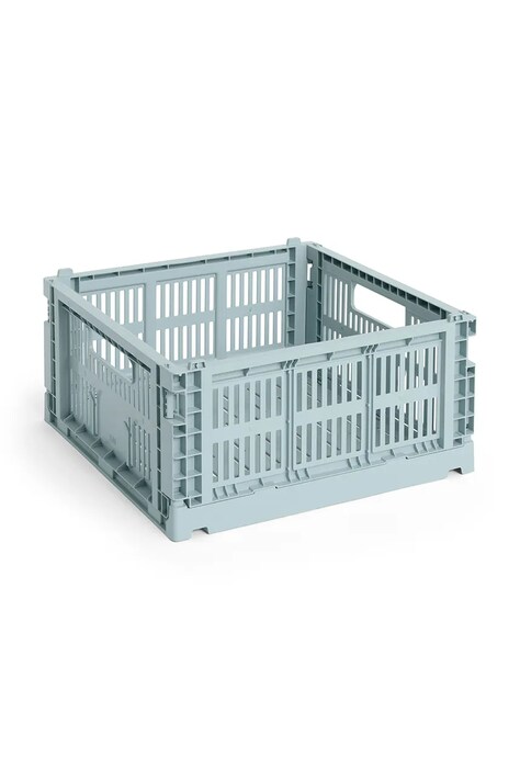 Úložný box HAY Colour Crate M /14 x 26,5 x 34,5 cm tyrkysová barva
