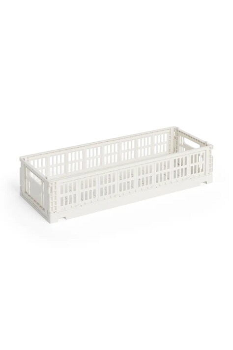 Úložný box HAY Colour Crate Mini 8 x 13 x 34,5 cm bílá barva