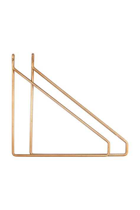House Doctor wsporniki na półkę HDApar 25,5 x 25 cm 2-pack kolor żółty