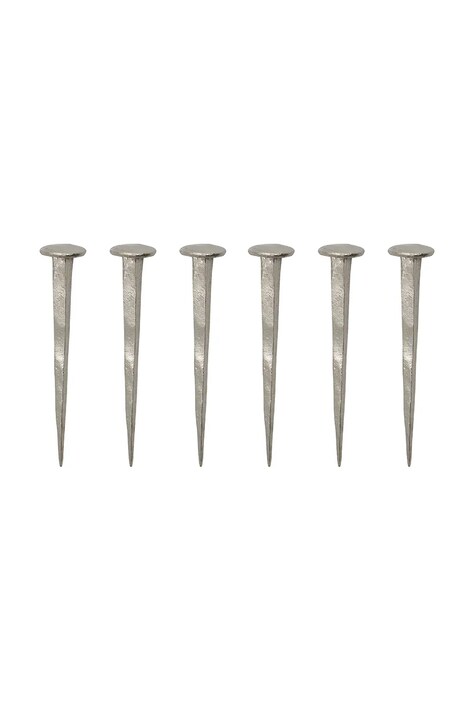 House Doctor zestaw wieszaków ściennych HDWall 8 cm 6-pack kolor szary