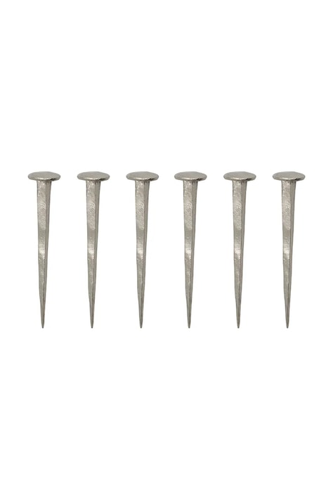 Sada nástenných vešiakov House Doctor HDWall 8 cm 6-pak šedá farba
