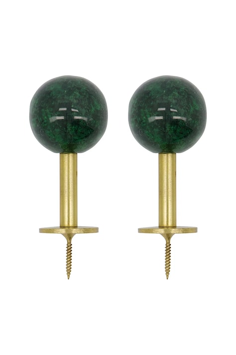 Nástenný vešiak House Doctor HDBall 8 cm 2-pak zelená farba