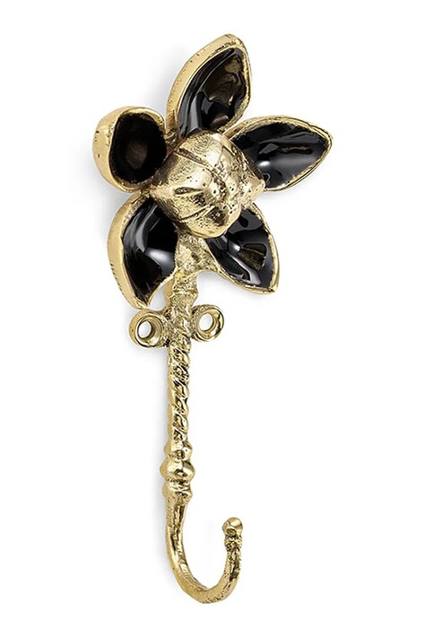 Doing Goods wieszak ścienny Liv Flower 13 x 6,5 x 3 cm kolor żółty