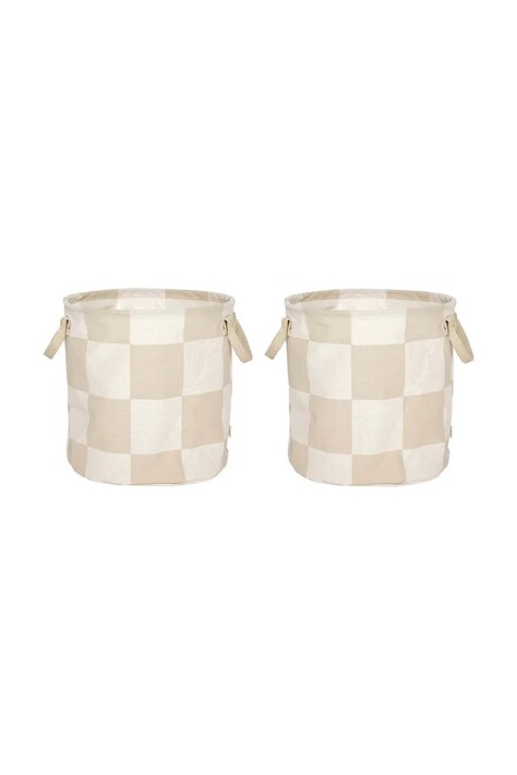 Σετ από καλάθια αποθήκευσης OYOY Chess 32 x 32 x 32 cm 2-pack χρώμα: μπεζ