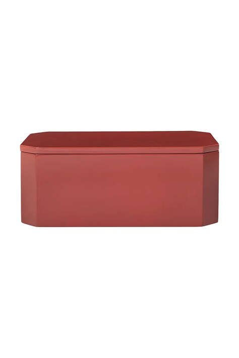 ferm LIVING pojemnik z pokrywką Nova 25 x 15 cm kolor czerwony