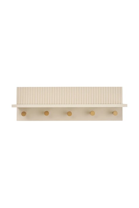 Κρεμάστρα τοίχου με ράφι House Nordic Rocca 50 x 12 x 16 cm χρώμα: μπεζ