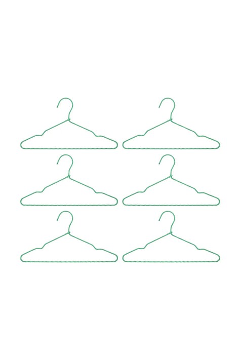 House Doctor zestaw wieszaków na ubrania HDWire 6-pack kolor zielony