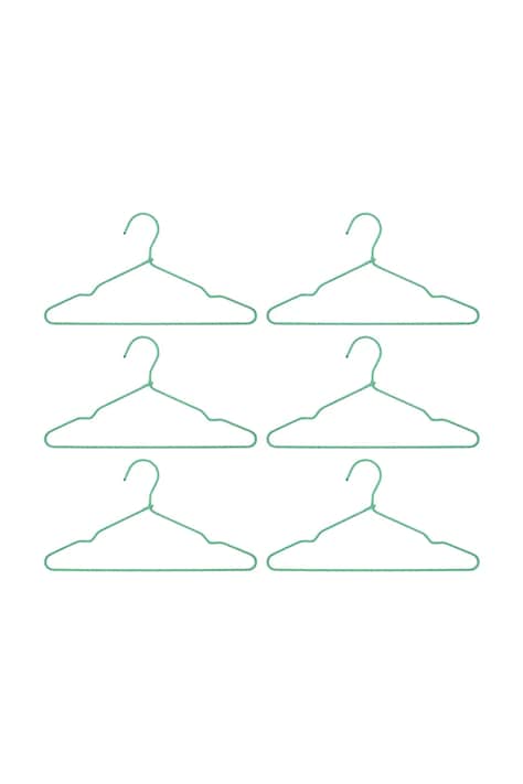 House Doctor zestaw wieszaków na ubrania HDWire 6-pack kolor zielony