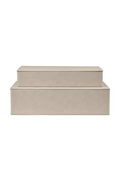 Blomus zestaw pudełek do przechowywania Sahla 5 × 25 × 7 / 40 × 30 × 11 cm 2-pack kolor beżowy