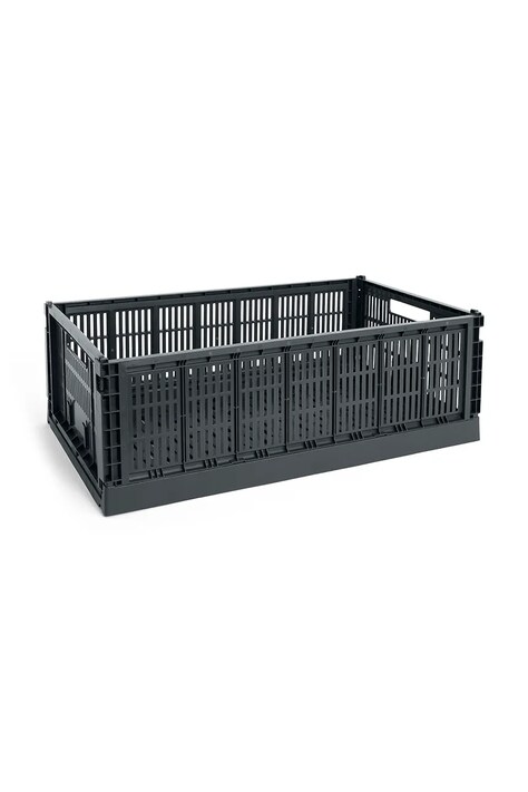 HAY pudełko do przechowywania Colour Crate XL / 24 x 42 x 68 cm kolor czarny AB634-A604-AC37