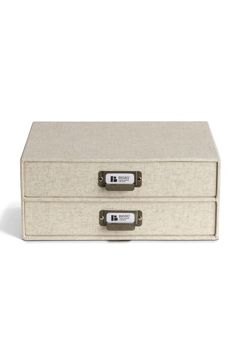 Bigso Box of Sweden organizer na biurko Birger 33 x 25,5 x 14,5 cm kolor beżowy 9431N6073-99