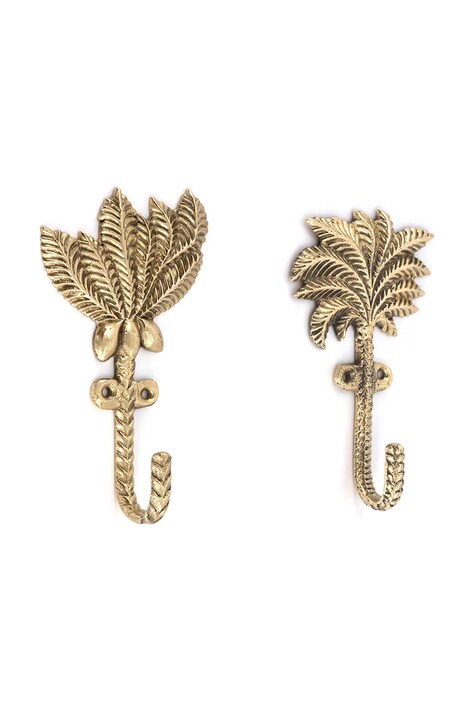 Doing Goods zestaw haczyków ściennych mosiężnych 12 x 7 x 0,5 cm 1.10.10.062.926.3