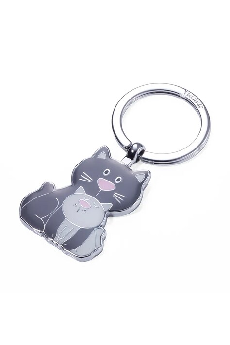 Troika brelok na klucze z metalu polerowanego 7,8 x 3,5 x 1 cm TRKR18.04.GY