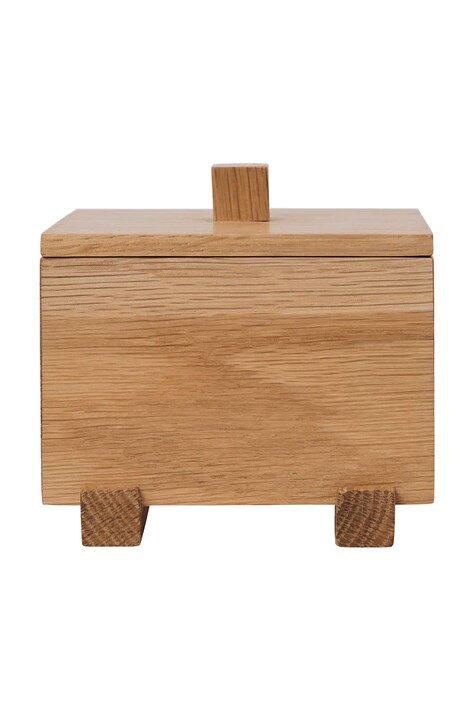 Ferm Living pudełko do przechowywania z drewna dębowego 9,5 x 10 x 11 cm 1104272684