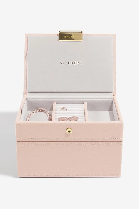 Stackers cutie de bijuterii culoarea roz, 0