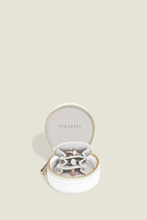 Stackers cutie de voiaj pentru bijuterii culoarea alb, 0