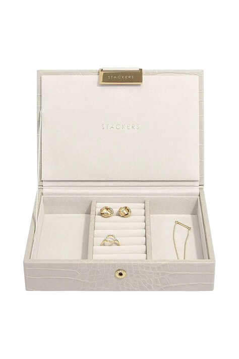 Stackers cutie de bijuterii culoarea alb, 0