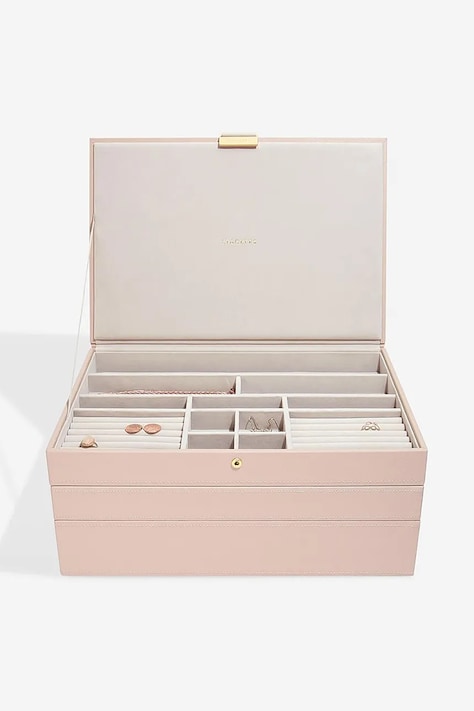 Stackers cutie de bijuterii culoarea roz, 0