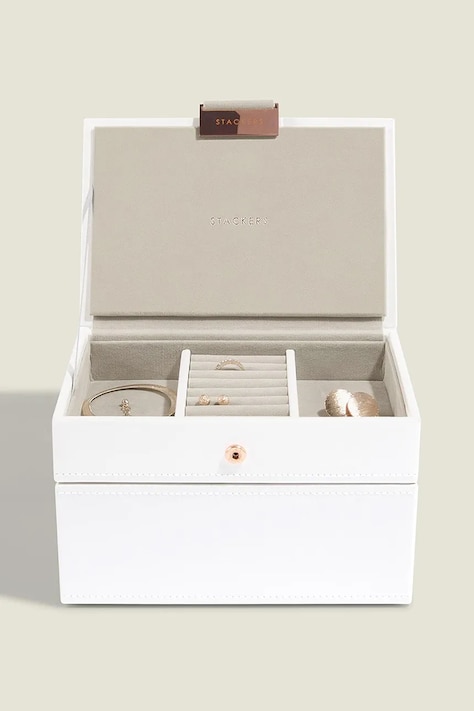 Stackers cutie de bijuterii culoarea roz, 0