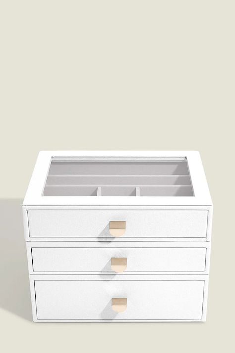 Stackers cutie de bijuterii culoarea alb