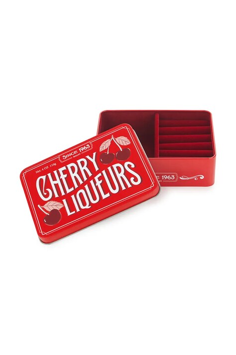 Balvi pudełko na biżuterię Cherry 4 x 14,2 x 10 cm kolor czerwony