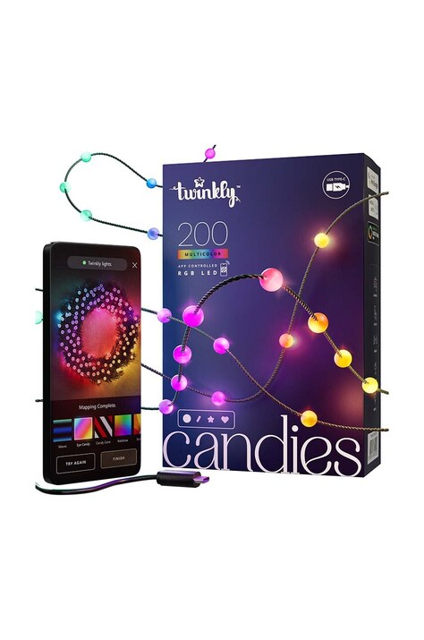 Inteligentná led girlanda Twinkly Candies 200 RGB LED perły, 12 mb