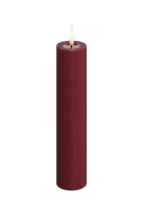Deluxe Homeart świeca led kolor bordowy