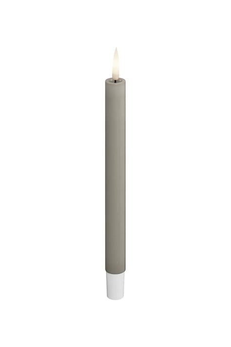 Deluxe Homeart zestaw świec led 2,2 x 15 cm 2-pack kolor beżowy