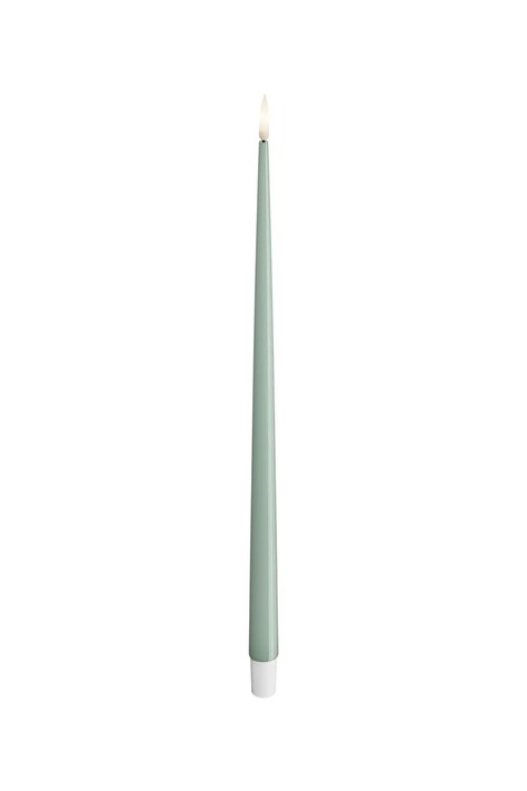 Набор led свечей Deluxe Homeart 2,2 x 28 cm 2 шт цвет зелёный