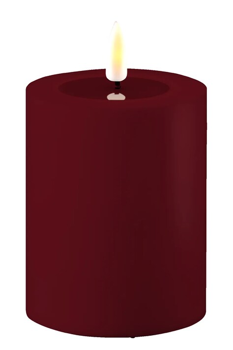 Deluxe Homeart lumânare led 7,5 x 10 cm culoarea bordo