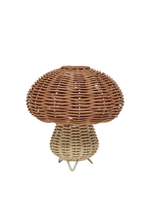 OYOY lampada da tavolo Rattan Night Light colore beige