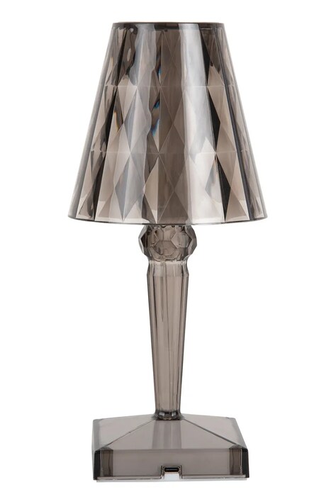 Led stolná lampa Leitmotiv Gem šedá farba
