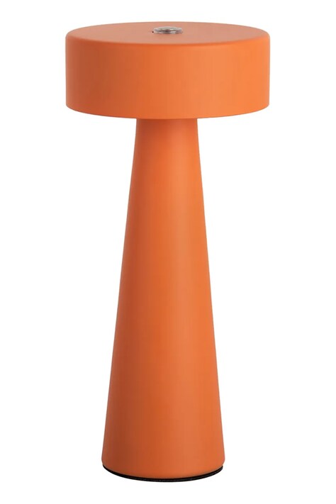 Leitmotiv lampa stołowa bezprzewodowa led Mini LED Ring kolor pomarańczowy
