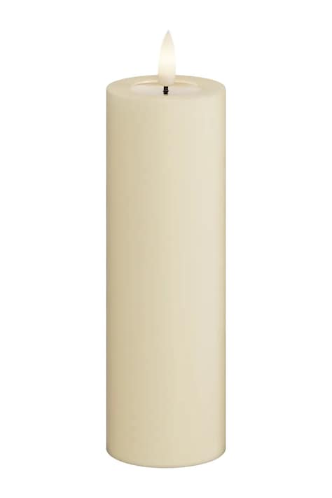 Deluxe Homeart świeca led Cream Bloklys 5 x 15 cm kolor beżowy