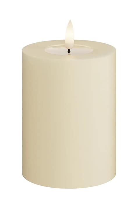 Deluxe Homeart świeca led Cream Bloklys 7,5 x 10 cm kolor beżowy